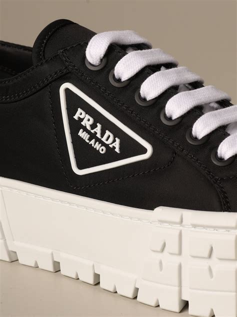 prada trainers black shiny womens|prada shoes.